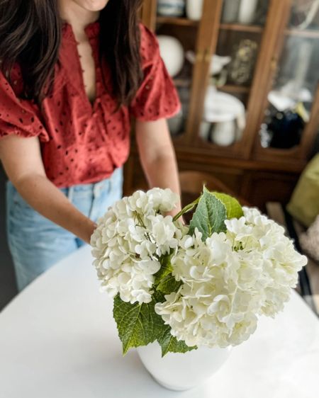 These faux hydrangeas are my favorite to add in for Spring! Add to your favorite vase for a seasonal refresh ✨

Faux florals, faux stems, seasonal blooms, hydrangeas, tulip dining chair, dining chair, acrylic dining table, dining table, sunroom, breakfast nook, kitchen,dining room, women’s fashion, summer fashion, spring fashion, puff sleeve top #amazon #amazonhome #amazonfashion


#LTKFindsUnder50 #LTKStyleTip #LTKHome