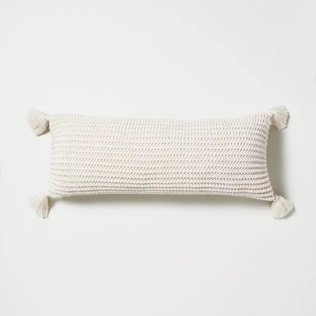 Chunky Knit Tassel Throw Pillow - Hearth & Hand™ with Magnolia | Target