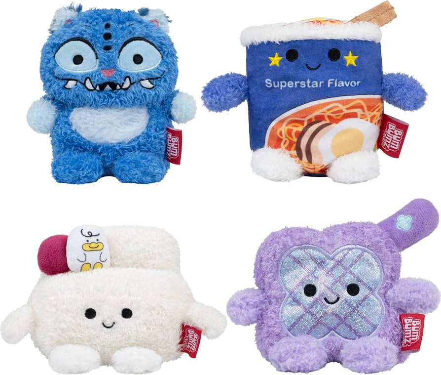BumBumz 4.5-inch Kpop Demon Hunters 4-Pack - Light Stick, White Couch, Ramen, & Derpy Tiger - fro... | Amazon (US)