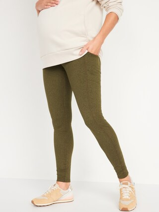 Maternity Rollover-Waist CozeCore Leggings | Old Navy (US)