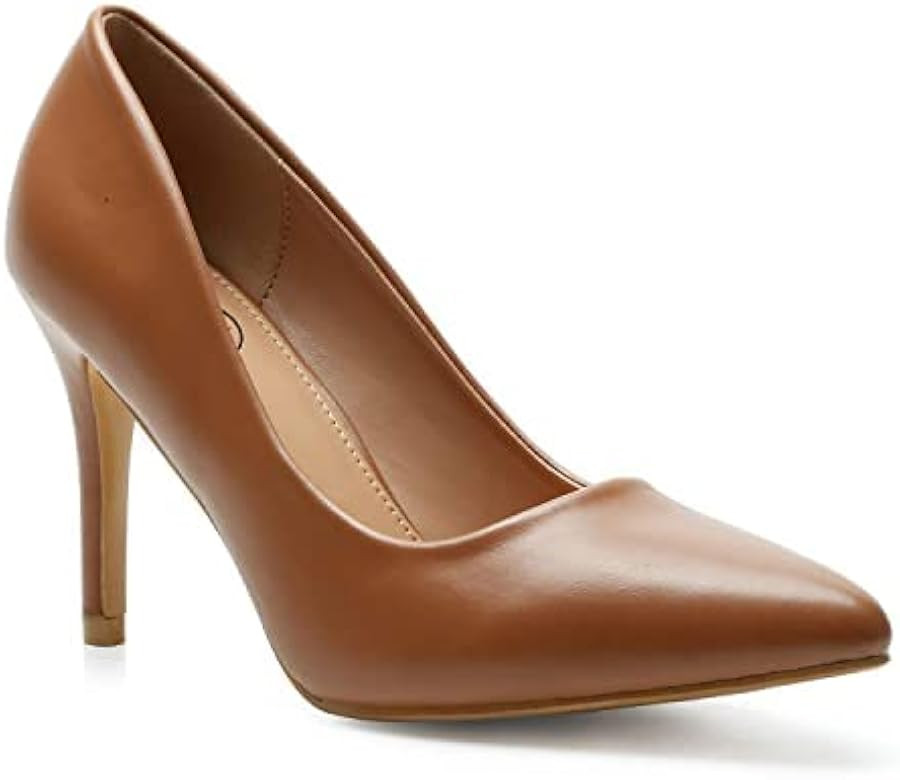 Trary Women’s High Heel Dress Pump Pointed Toe Shoe Classic Office Special Dressy Casual | Amazon (US)