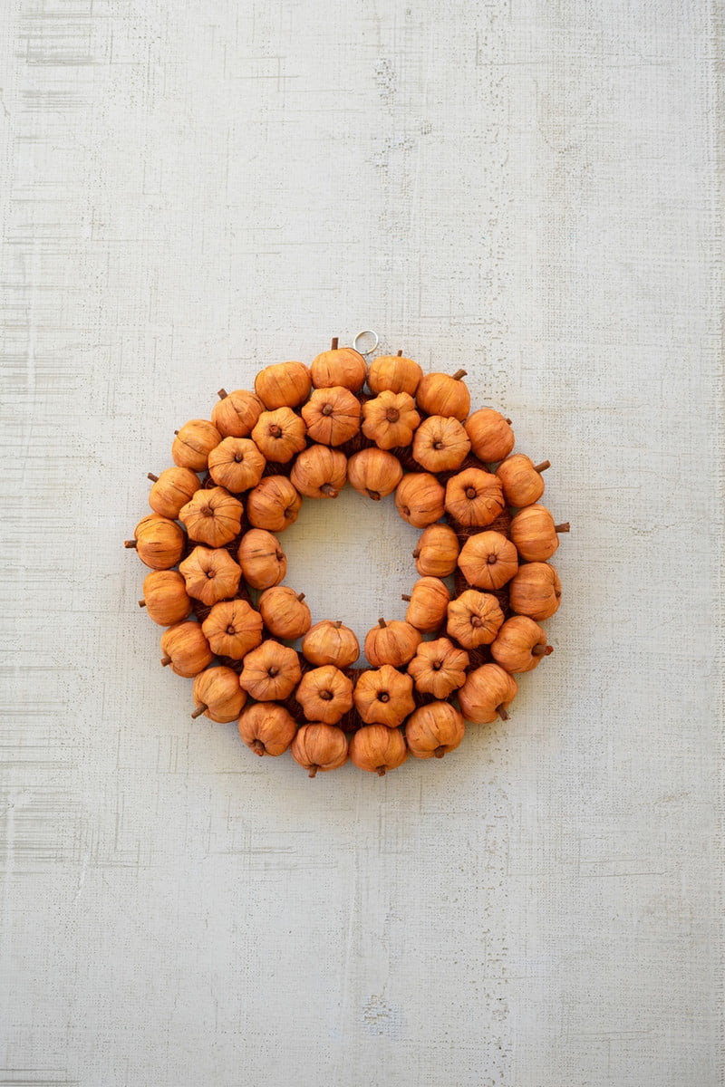 ORANGE FAUX PUMPKIN WREATH | Walmart (US)