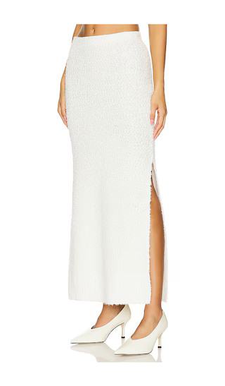 Evan Maxi Knit Skirt in Winter White | Revolve Clothing (Global)