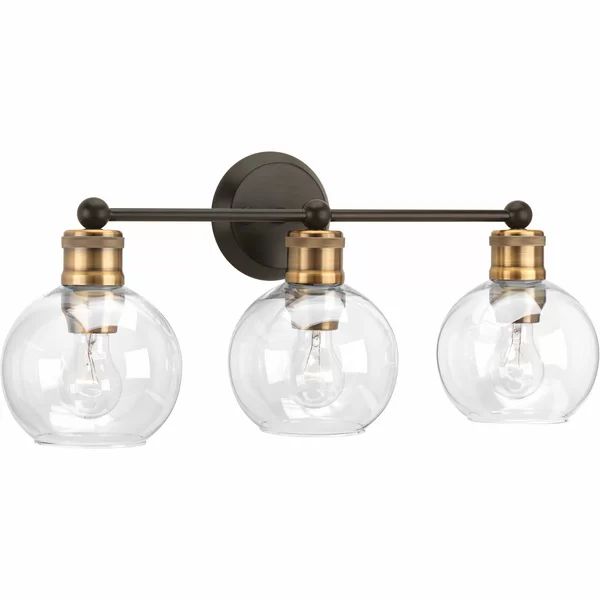 Antique Bronze/Black Mata 3 - Light Dimmable Vanity Light | Wayfair North America