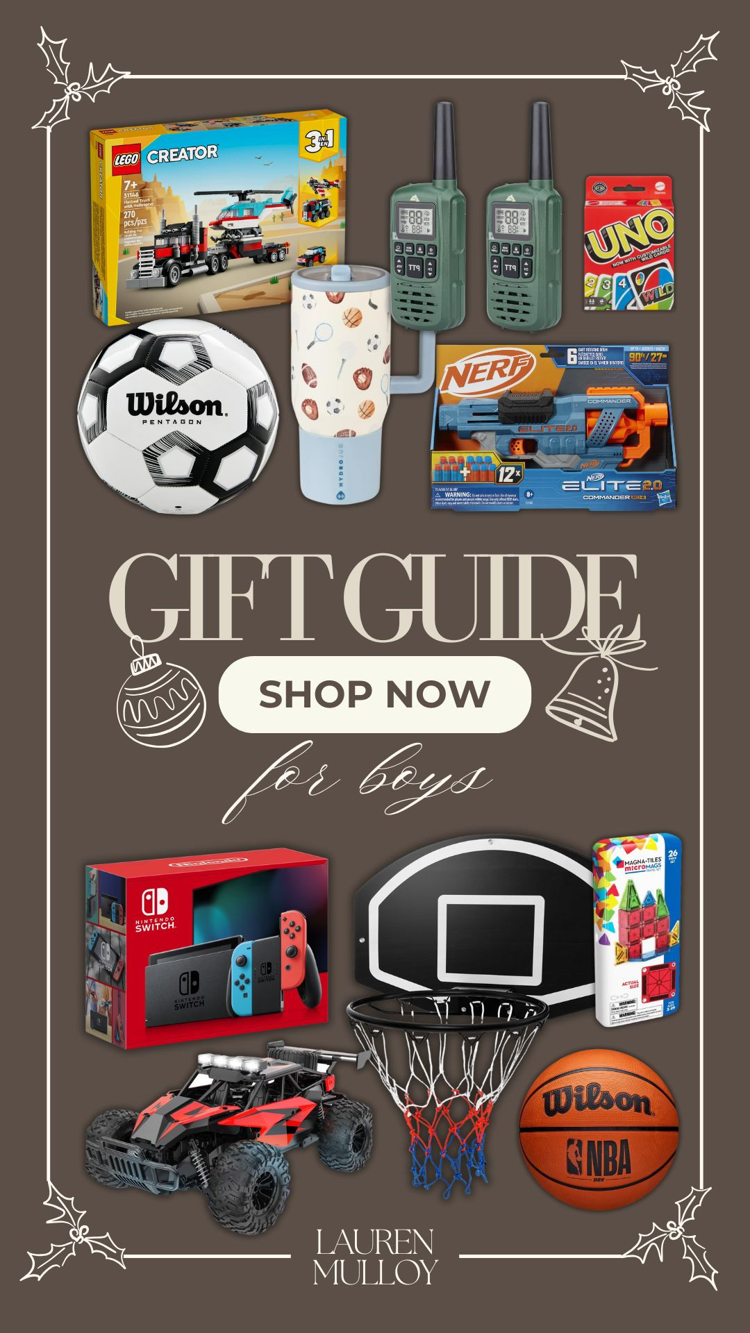 Gift Guide for Boys 🩶

gifts for him, gifts for kids, walmart, amazon, target, new arrivals, finds under 50, gift inspo, christmas gifts, lauren mulloy 

 #LTKGiftGuide #LTKHoliday #LTKSeasonal