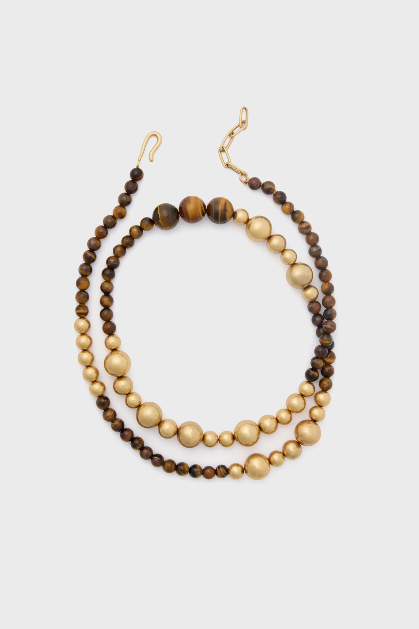 Gold and Tiger's Eye Beaded Necklace | Tuckernuck (US)
