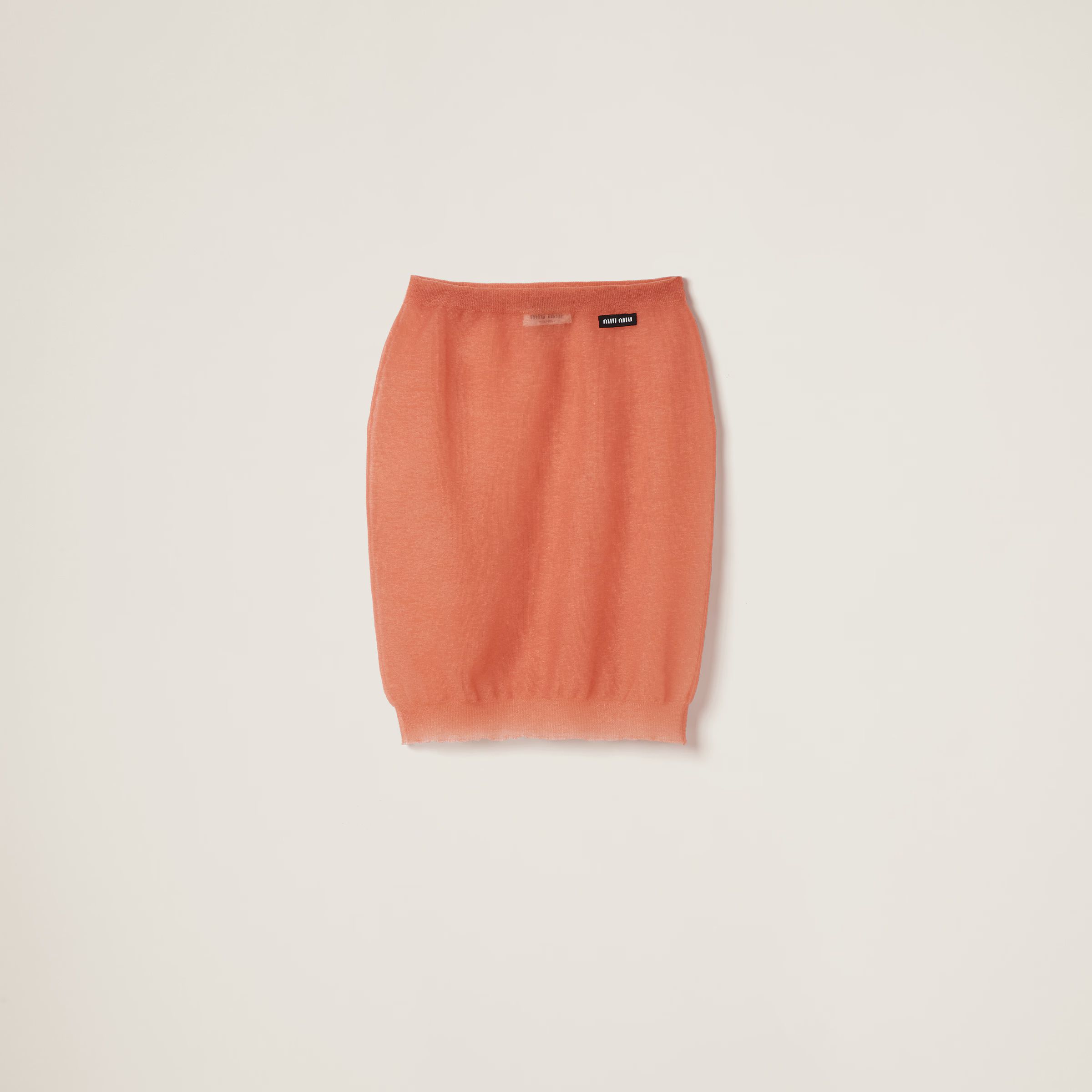 Peach Nylon Skirt | Miu Miu | Miu Miu INT