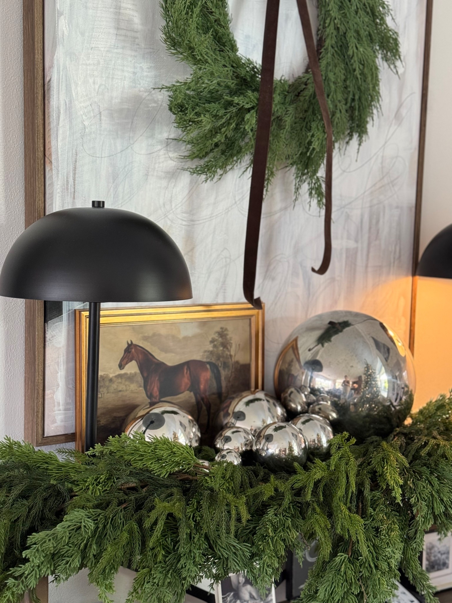 Cozy Christmas vibes // lots of Norfolk greenery, Silver accents and equestrian chic artwork 

🎄✨ This year’s Christmas inspiration is all about equestrian chic elegance — that timeless Ralph Lauren style I’ve always loved. Rich textures, warm tones, bright silver, and timeless accents set the tone for a cozy yet refined holiday look that feels classic 🐎❤️

I’m leaning into pieces I already own — treasures from past Christmases that still feel beautiful and meaningful. It’s all about reimagining what I have in a fresh way, layering textures, and creating that cozy, collected Ralph Lauren aesthetic that never goes out of style.

#RalphLaurenStyle #EquestrianChic #ClassicChristmas #RalphLaurenHome #ChristmasDecorInspo #HolidayHomeDecor #CozyLuxury #TraditionalChristmas #ChristmasAesthetic #ChristmasDecorIdeas


#LTKHoliday #LTKHome #LTKSeasonal