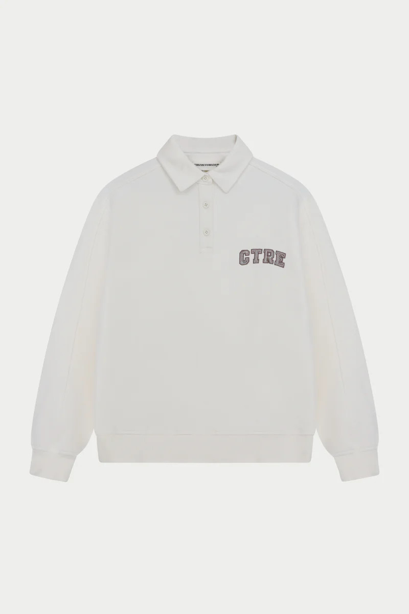 CTRE BUTTON THROUGH POLO - OFF WHITE | The Couture Club
