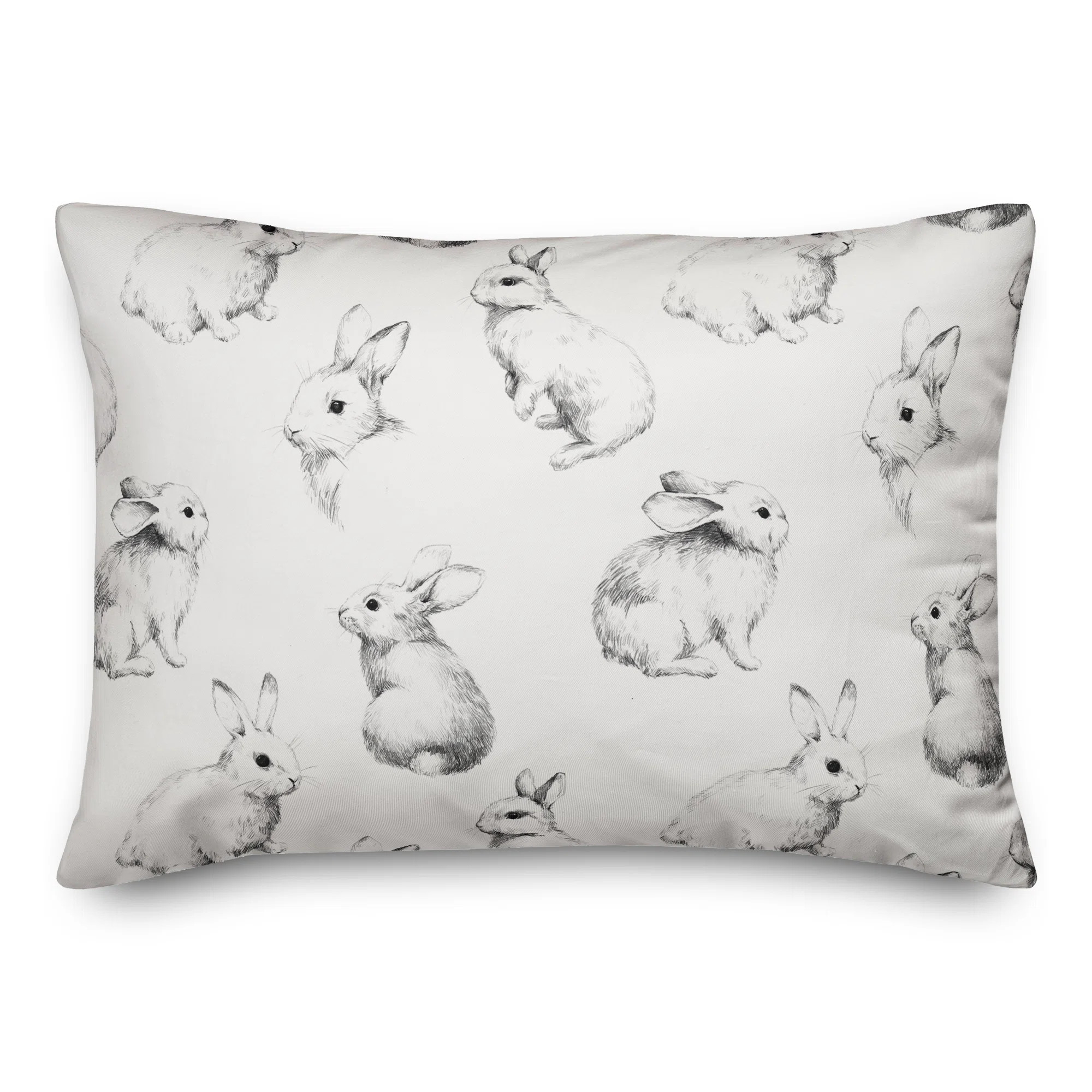 Designs Direct Creative Group  Sketched Bunny Pattern Lumbar Pillow & Reviews | Wayfair | Wayfair North America