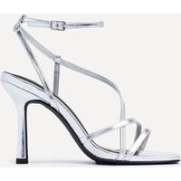 Savannah Silver Strappy Heels | PrettyLittleThing UK