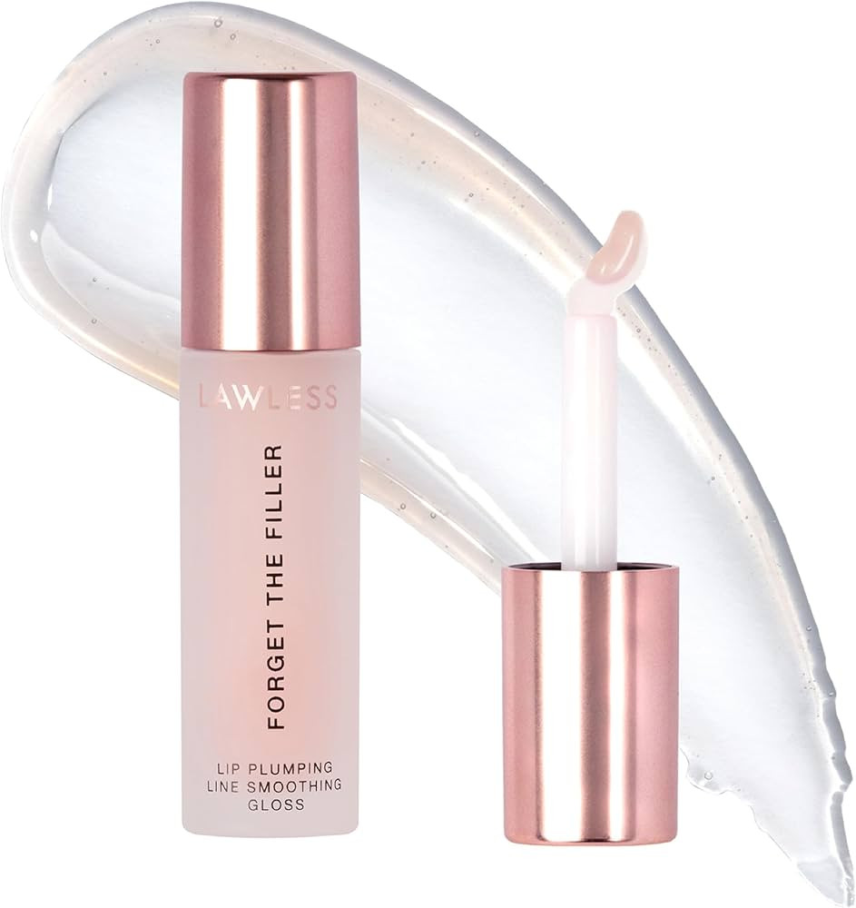 Women's Forget The Filler Lip Plumper Line Gloss, Rosy Outlook, Pink, 0.11 Fl Oz (Pack of 1) | Amazon (US)