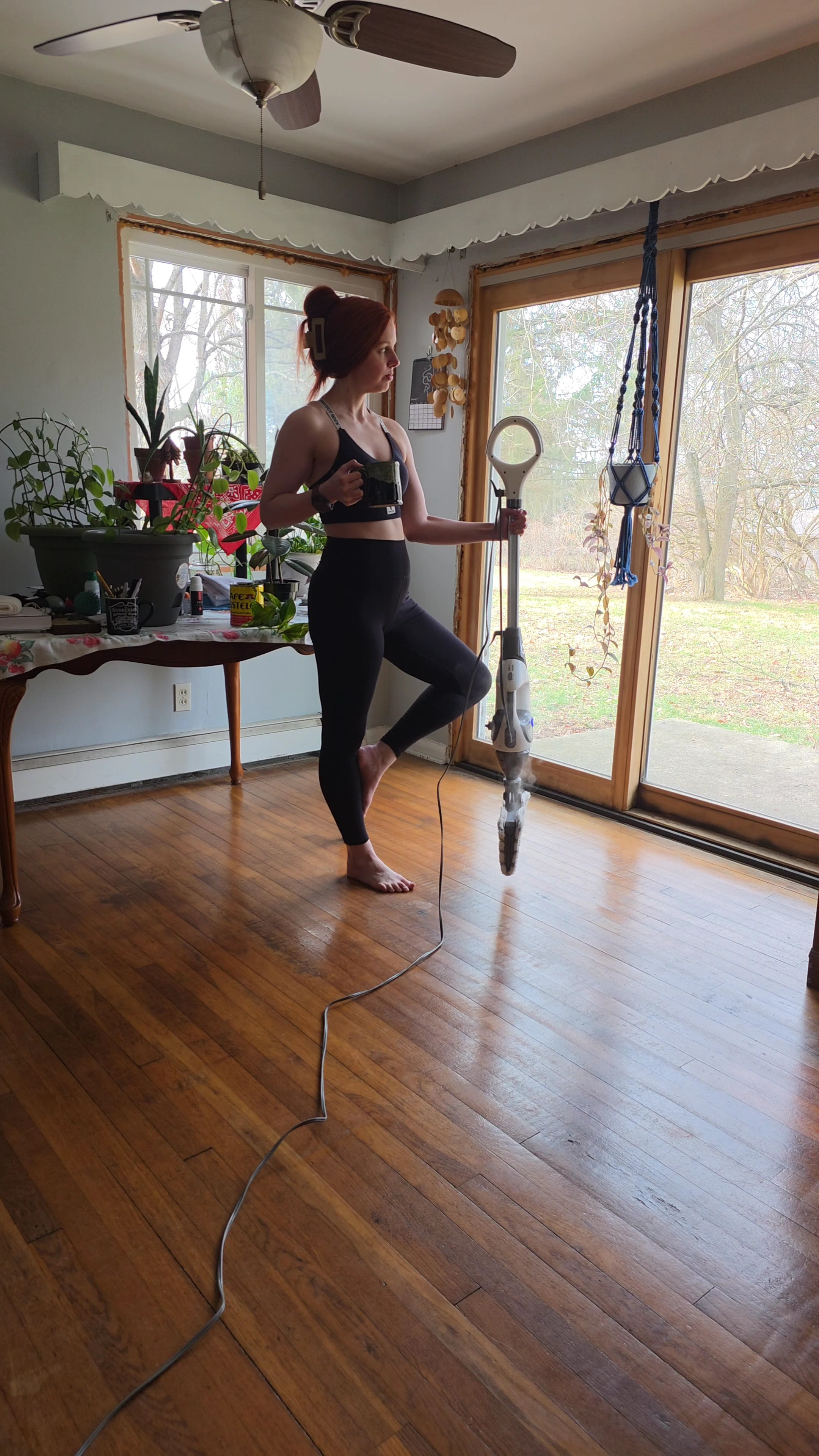 Winter floors are a full-time job.But... the vibe is cute 😏😎Hardwood floors and winter weather don't mix. My Shark steam mop quickly cleans the mess so I can get back on my yoga mat.Winter cleaning, Shark Mop, Shark Ninja, winter routine, winter weather, messy home, home essentials, cleaning, hardwood floors, fitness, Under Armour, ootd, home reset, cleaning tools, black leggings, sports bra, coffee, activewear, athleisure

#LTKdayinmylife #LTKootd #LTKHome