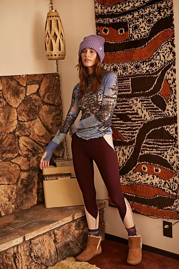Mountains Are Calling Base-Layer Leggings by FP Movement at Free People, Cherry Mocha, L | Free People (Global - UK&FR Excluded)