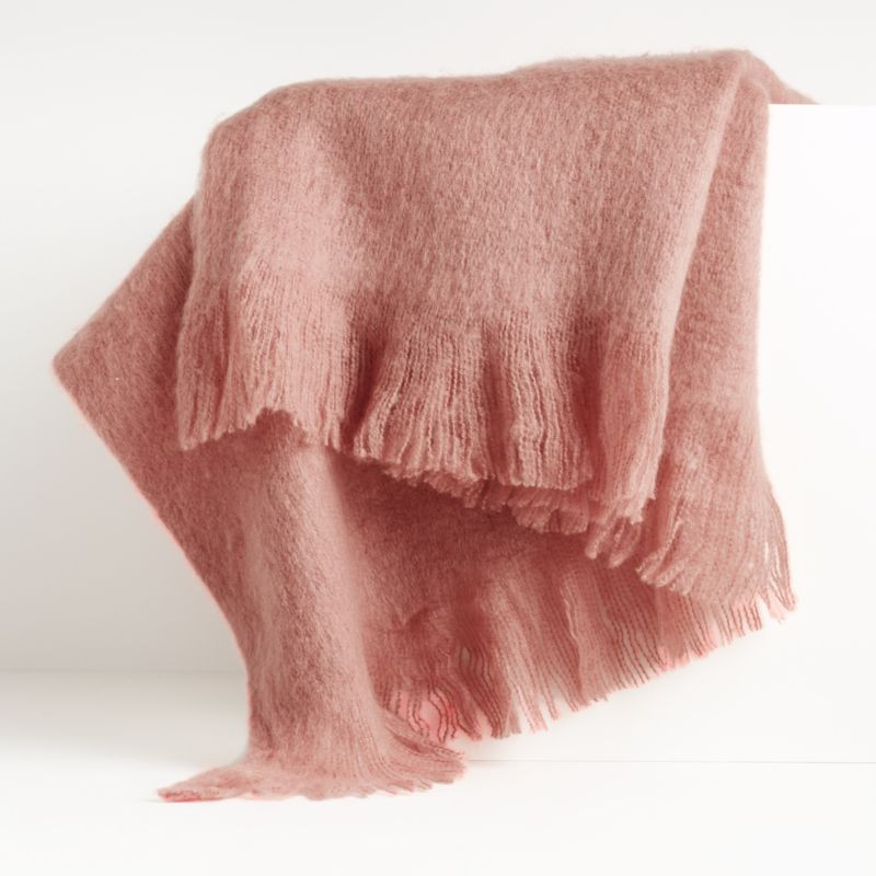 Loren Rose Soft Throw Blanket | Crate and Barrel | Crate & Barrel