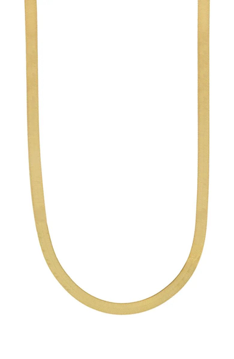 Cleo 14K Gold Herringbone Chain Necklace | Nordstrom