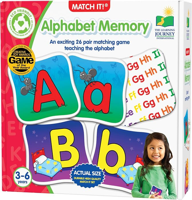 The Learning Journey: Match It! Memory - Alphabet - Capital and Lowercase Letter Matching Game wi... | Amazon (US)