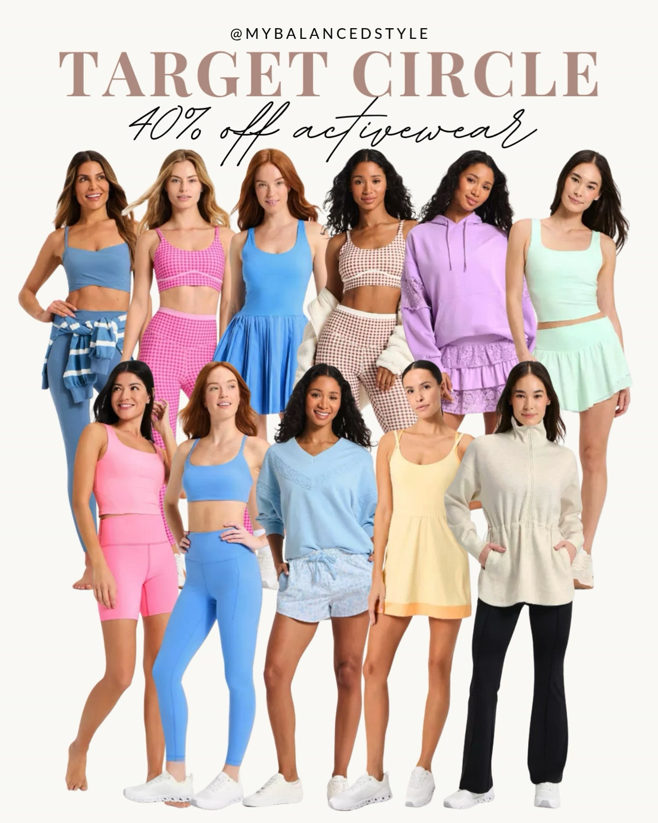 Target circle sale 40% off activewear

spring activewear sets and matching sets
lightweight leggings and workout tights
breathable sports bras and tops
cropped workout tanks and tees
zip up jackets and running layers
high waisted biker shorts outfits
moisture wicking gym essentials
pastel activewear outfit ideas
athleisure outfits for everyday wear

#LTKSeasonal #LTKActive #LTKootd