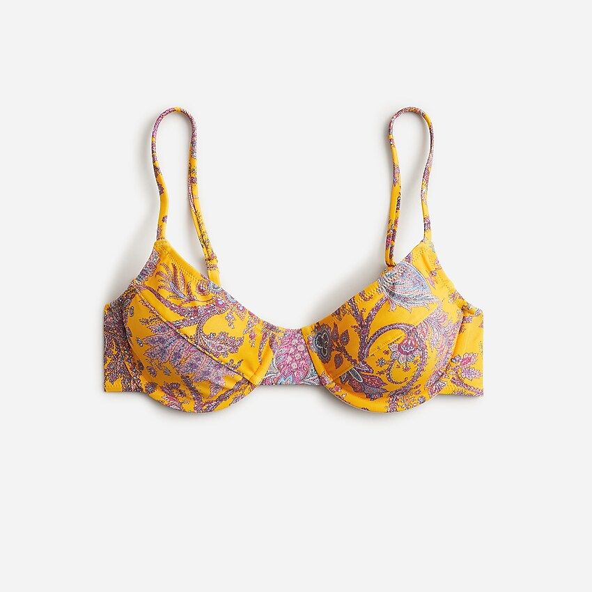 1993 underwire bikini top in Ratti® golden paisley | J.Crew US