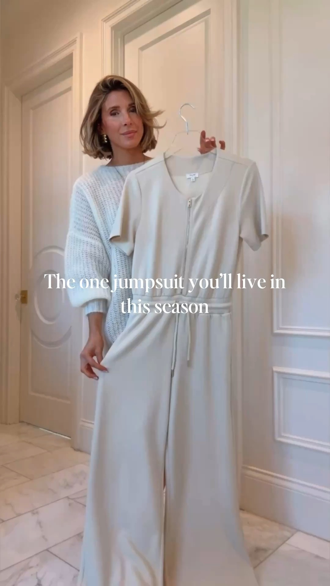 The softest and cutest jumpsuit you will ever own. It's currently on sale 30% off - I'm wearing size small. Fits tts