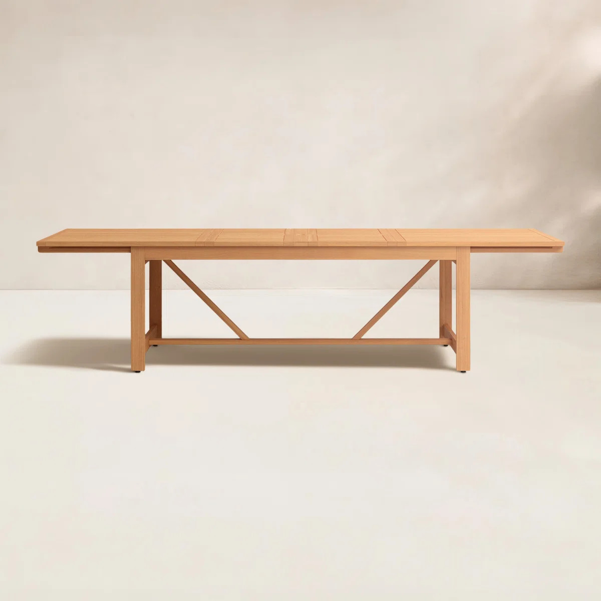 Alyisa Rectangular Eucalyptus Extendable Outdoor Dining Table With Umbrella Hole , in. W 42'' in.... | Wayfair North America