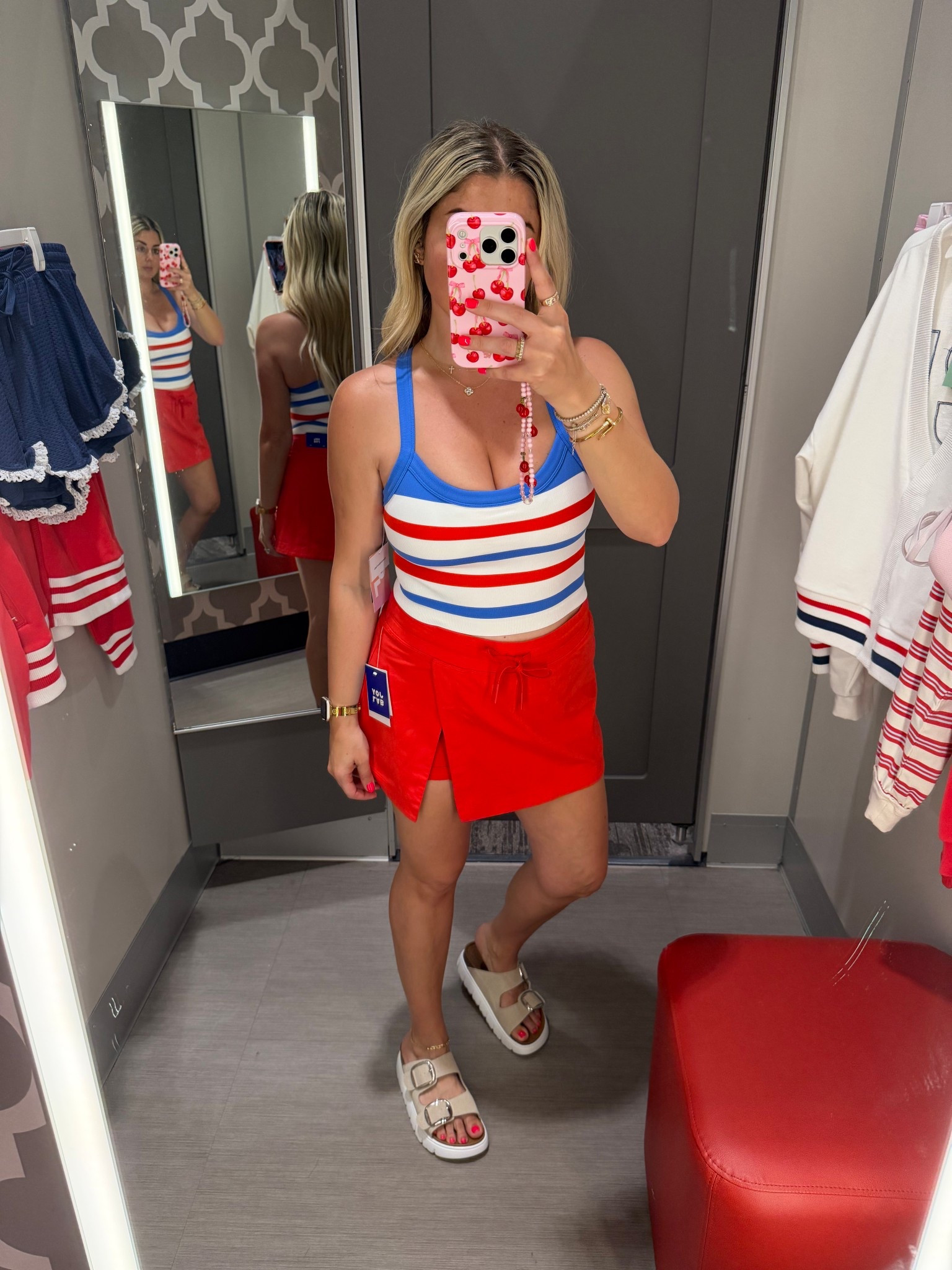 Memorial Day + 4th of July 
Medium tank
Small skort