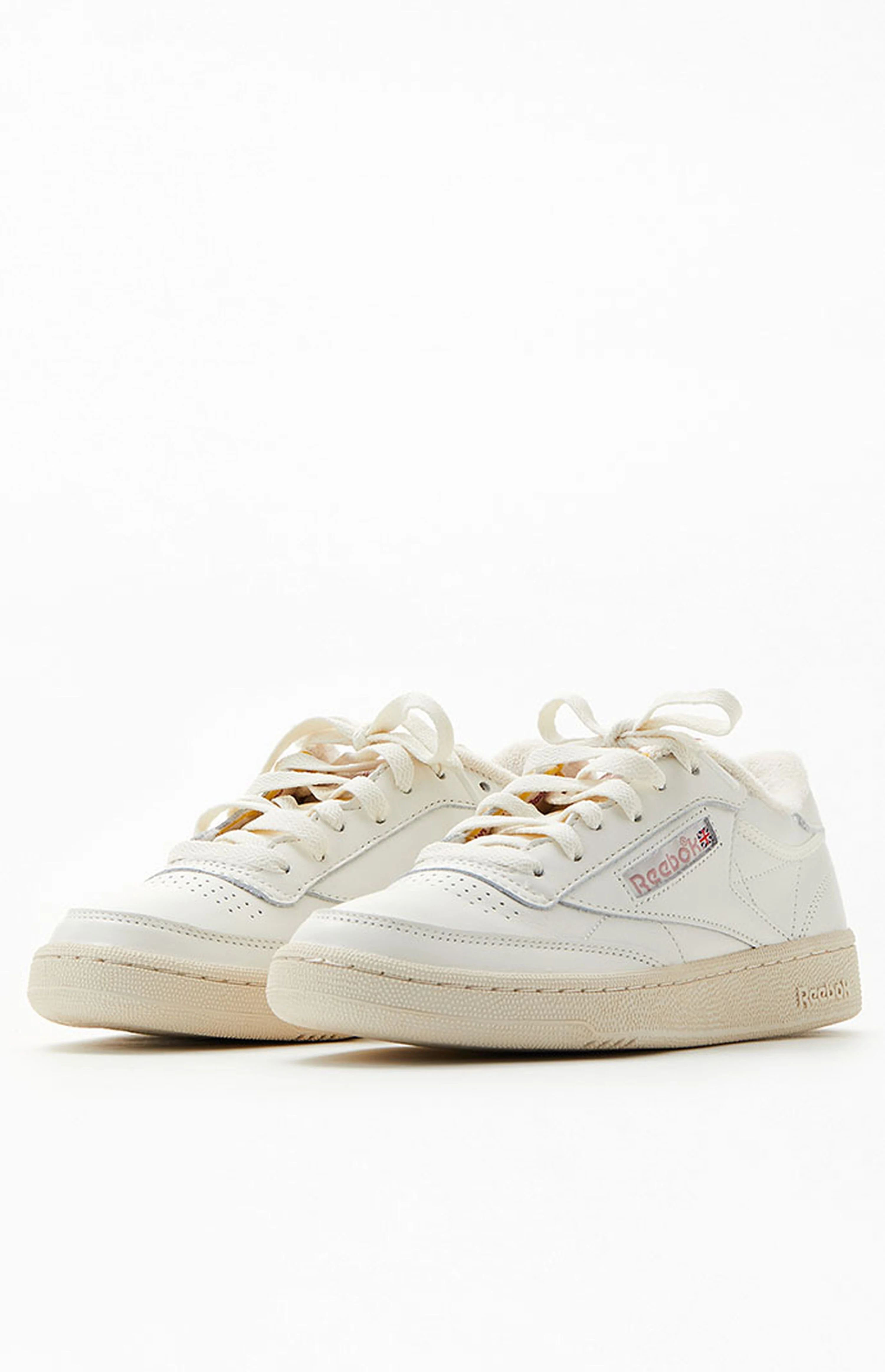 Reebok White & Pink Club C 85 Shoes | PacSun | PacSun
