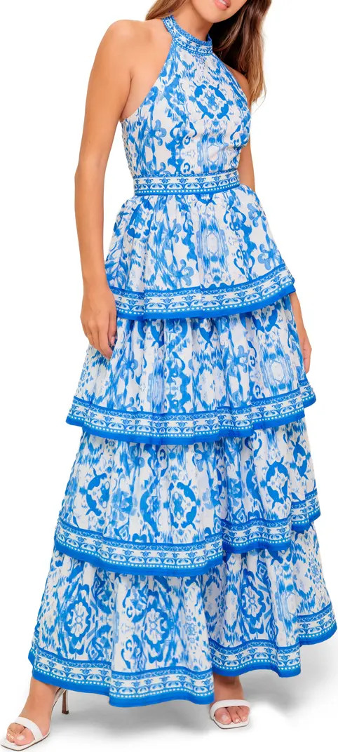 Ikat Tiered Halter Maxi Dress | Nordstrom Rack