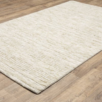 Thatcher THA03 Beige/Ivory Handmade Area Rug | Rugs Direct