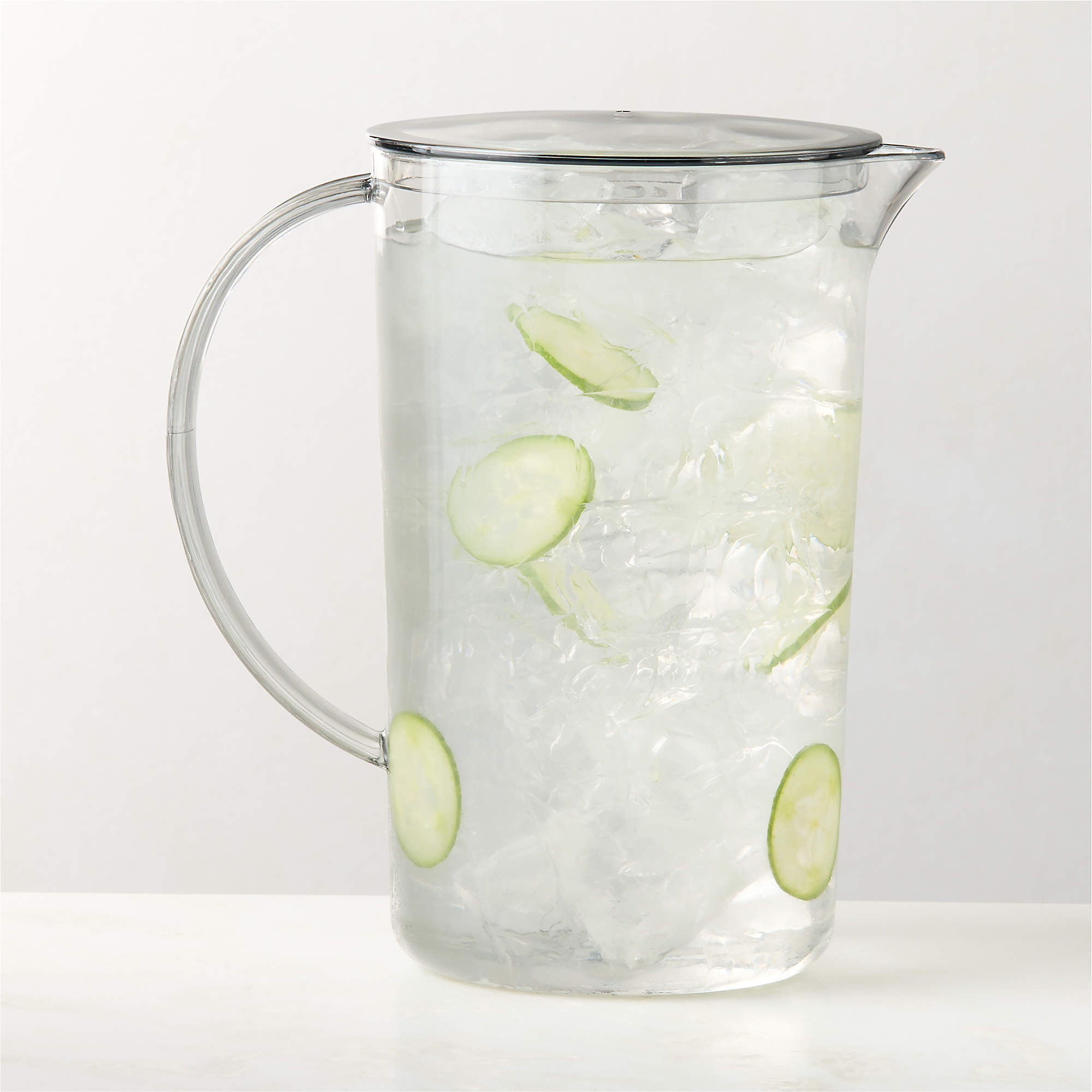 Sesta Light Grey Acrylic Pitcher | CB2 | CB2