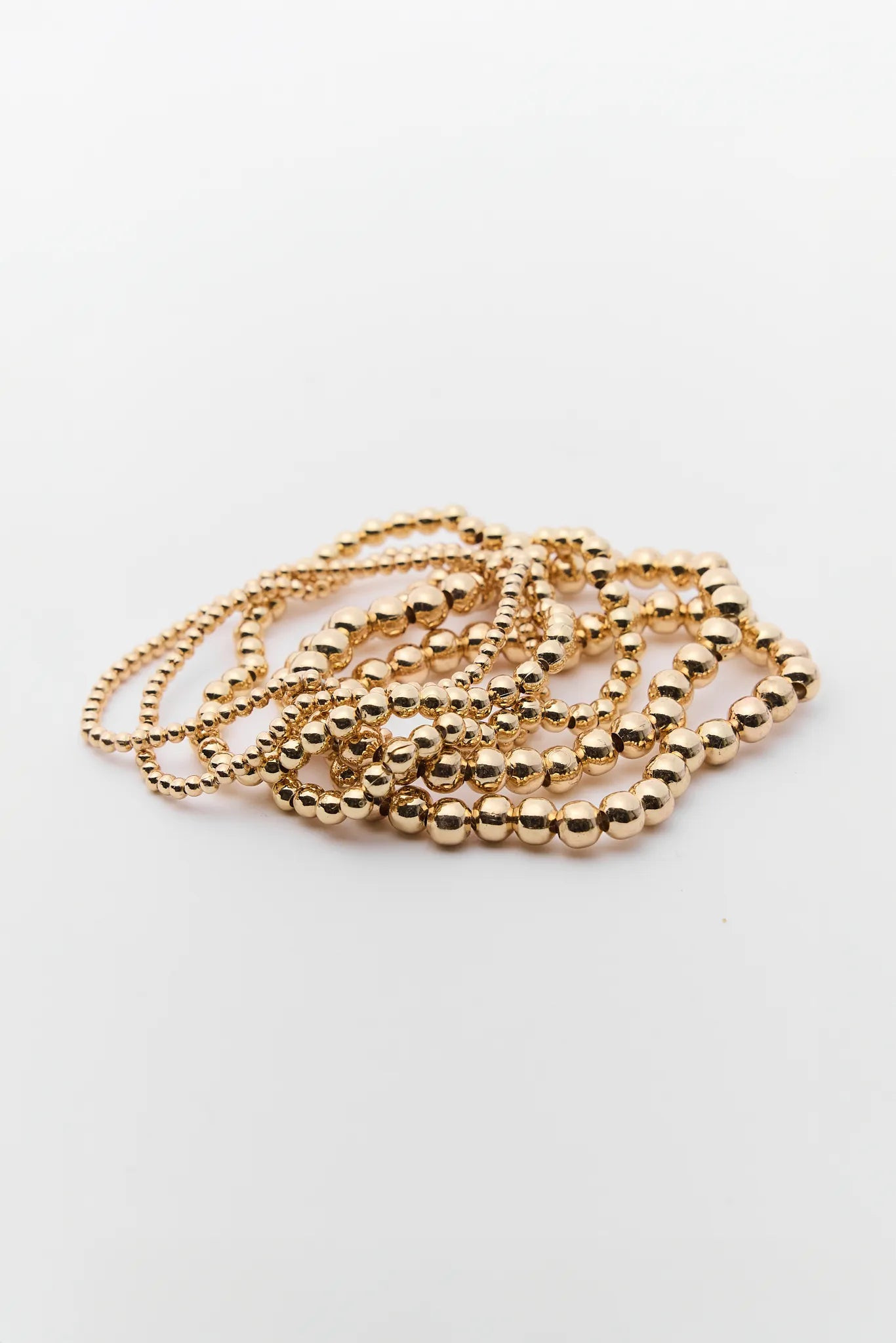 Maisie Gold Beaded Bracelet Set | Avara