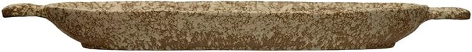 Creative Co-Op Stoneware Handles, Reactive Glaze Tray, 15" L x 5" W x 1" H, Butterscotch | Amazon (US)