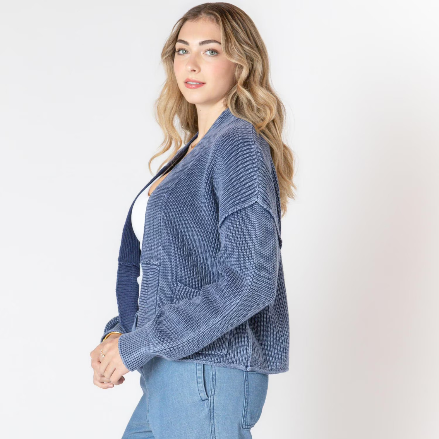 Devoted long sleeve loose fit knitted sweater, Knitted sweater | Walmart (CA)