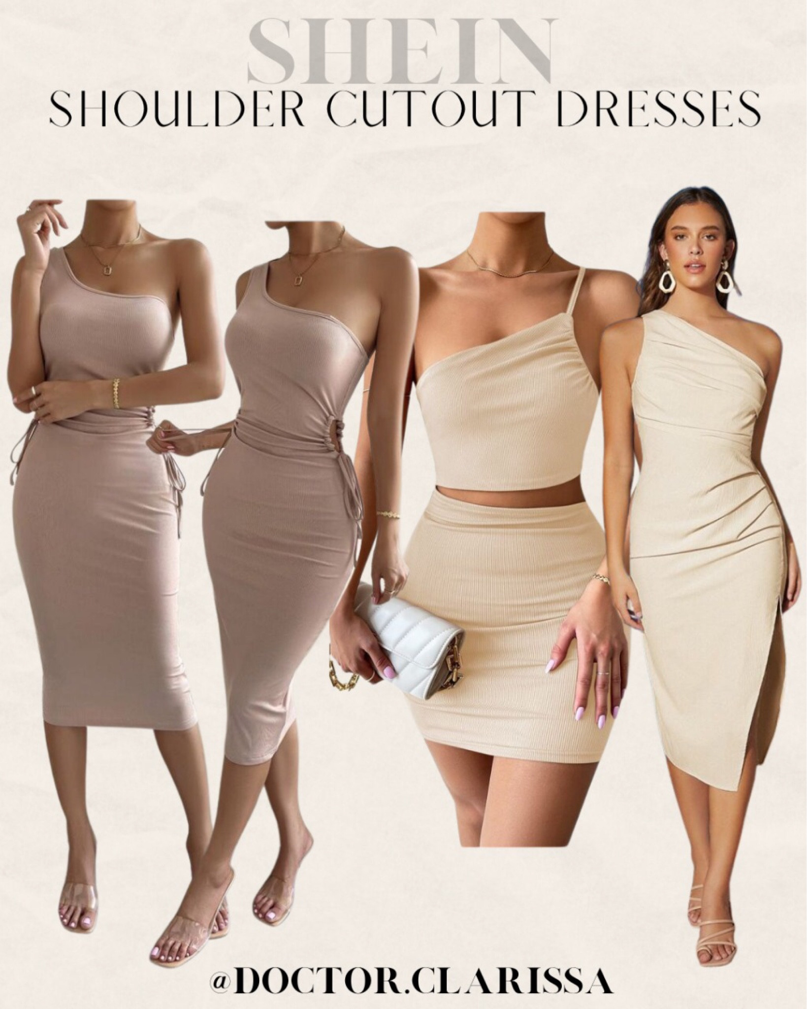 Shein one shoulder cutout dresses under $15
Holiday party dresses 
Wedding guest 

#LTKHoliday #LTKunder50 #LTKwedding