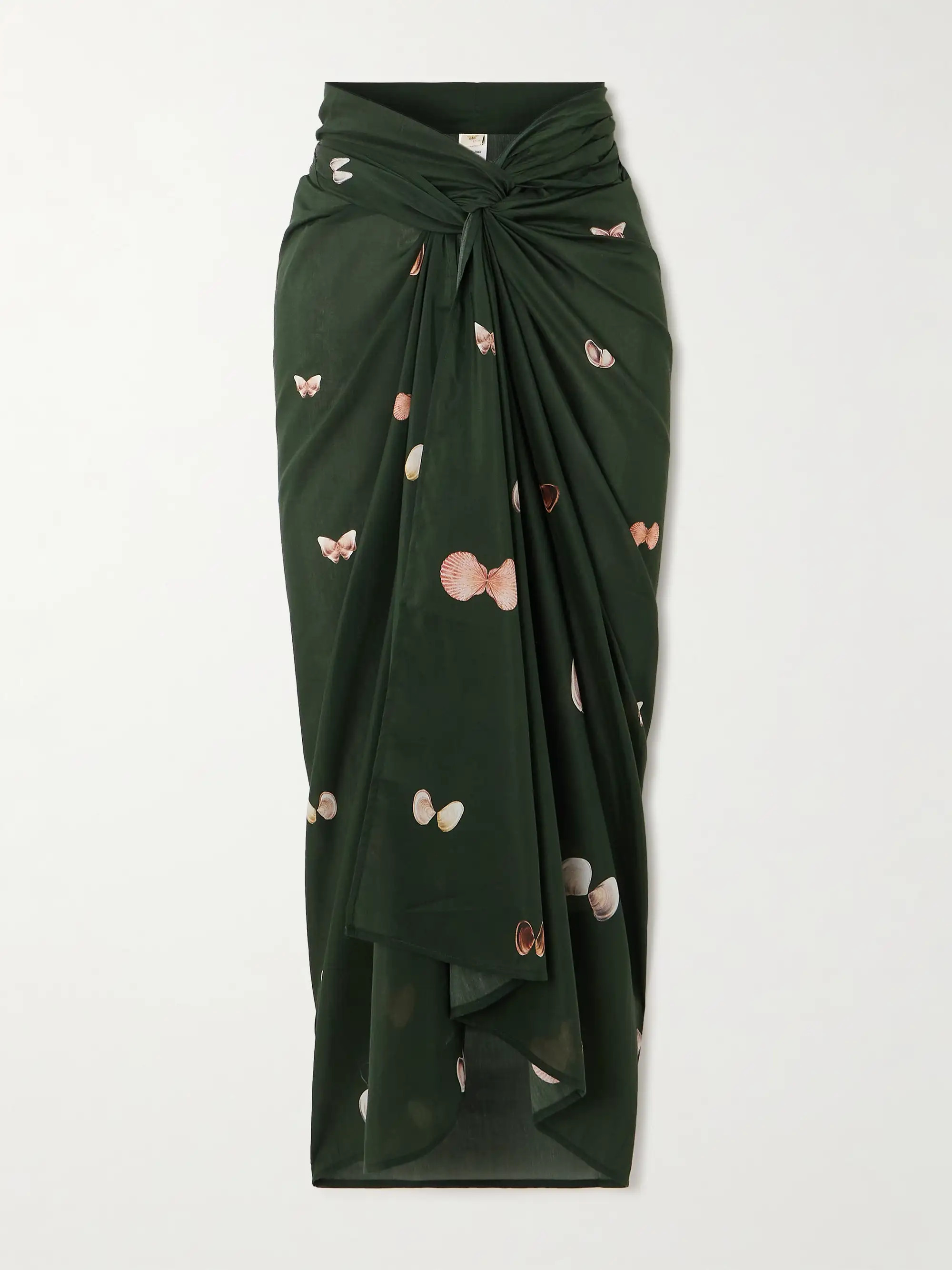 + NET SUSTAIN Lavanda Caracola printed cotton and silk-blend pareo | NET-A-PORTER (US)