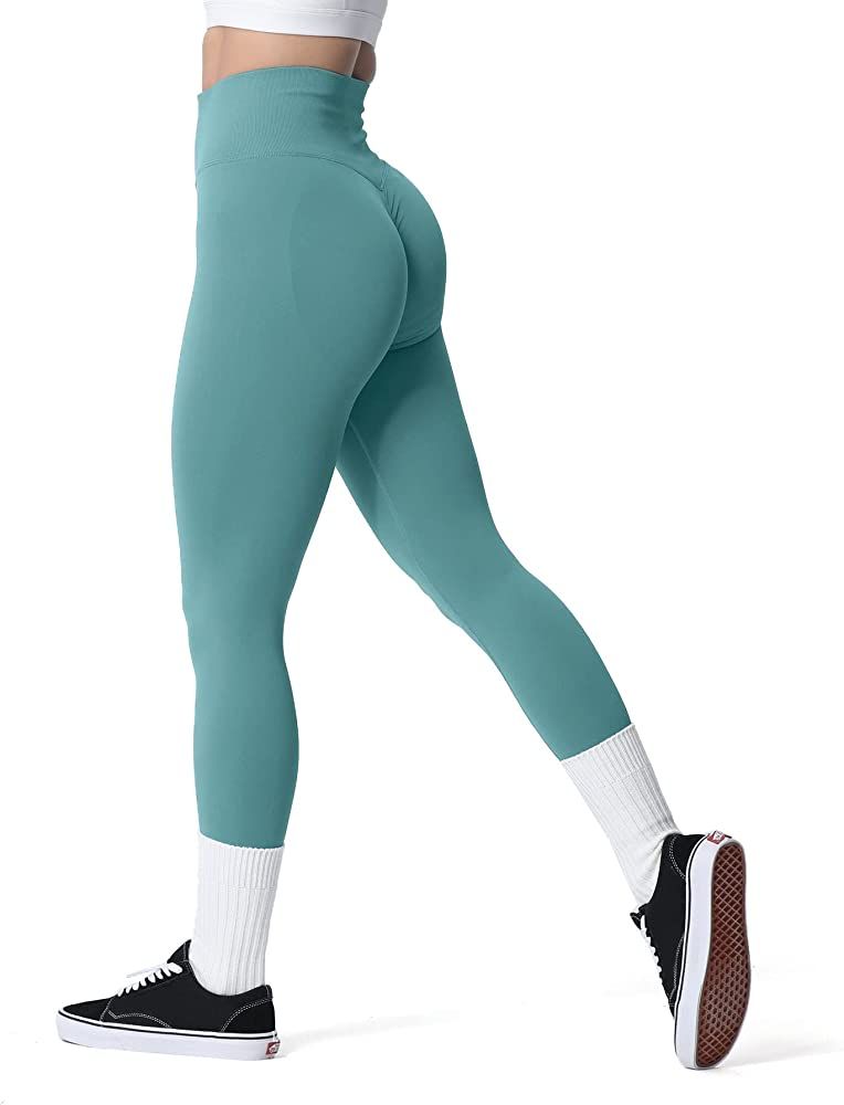 Aoxjox Women's Scrunch Butt Lifting Seamless Leggings Booty High Waisted Workout Yoga Pants | Amazon (US)