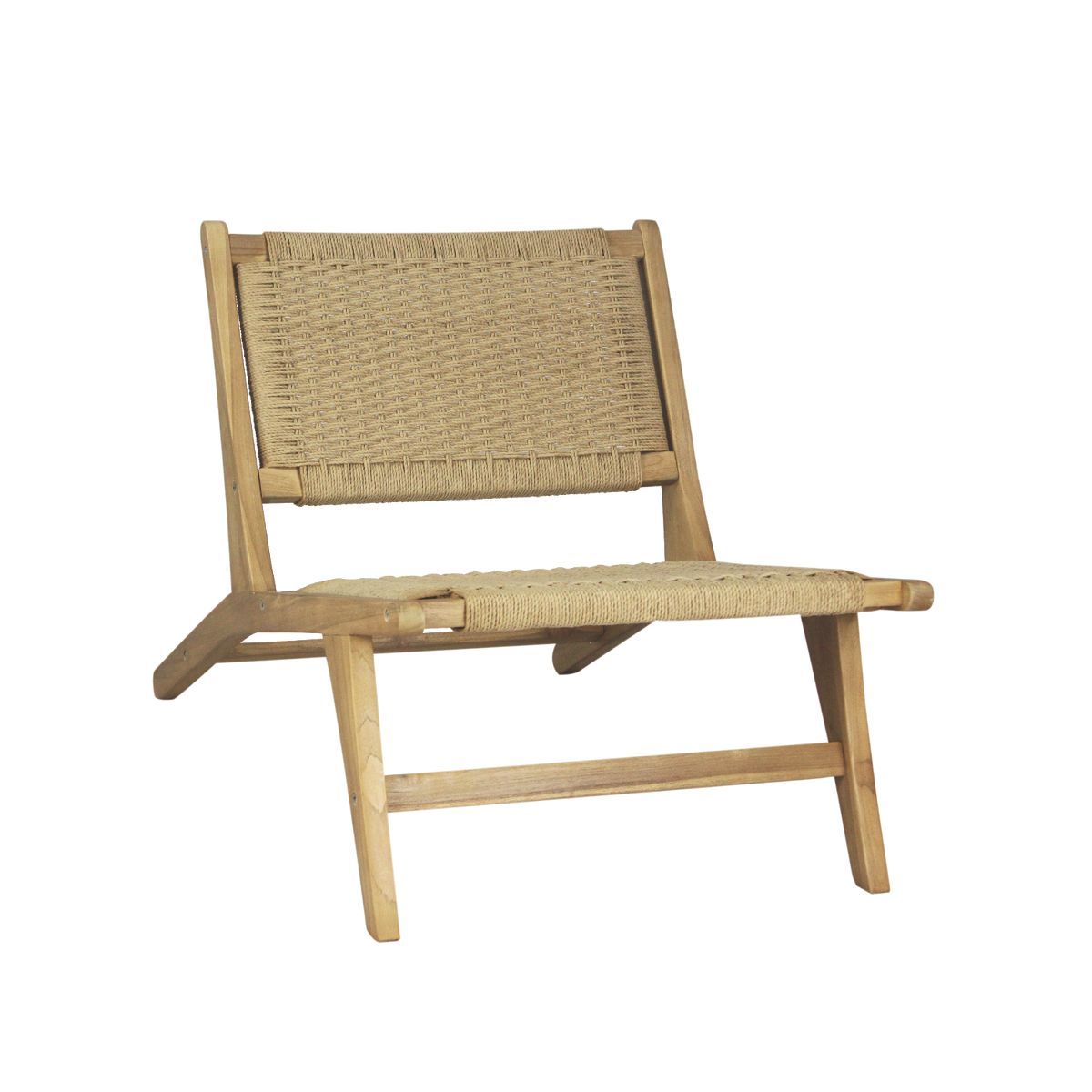 Parker Mid-Century Modern Woven Seagrass Wood Armless Lounge Chair - JONATHAN Y | Target