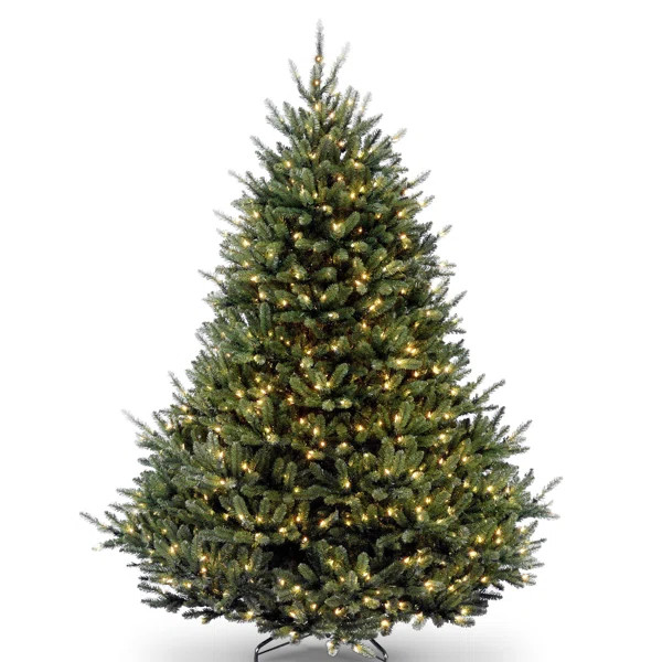 Natural Fraser Fir 7.5' Lighted Faux Fir Christmas Tree | Wayfair North America