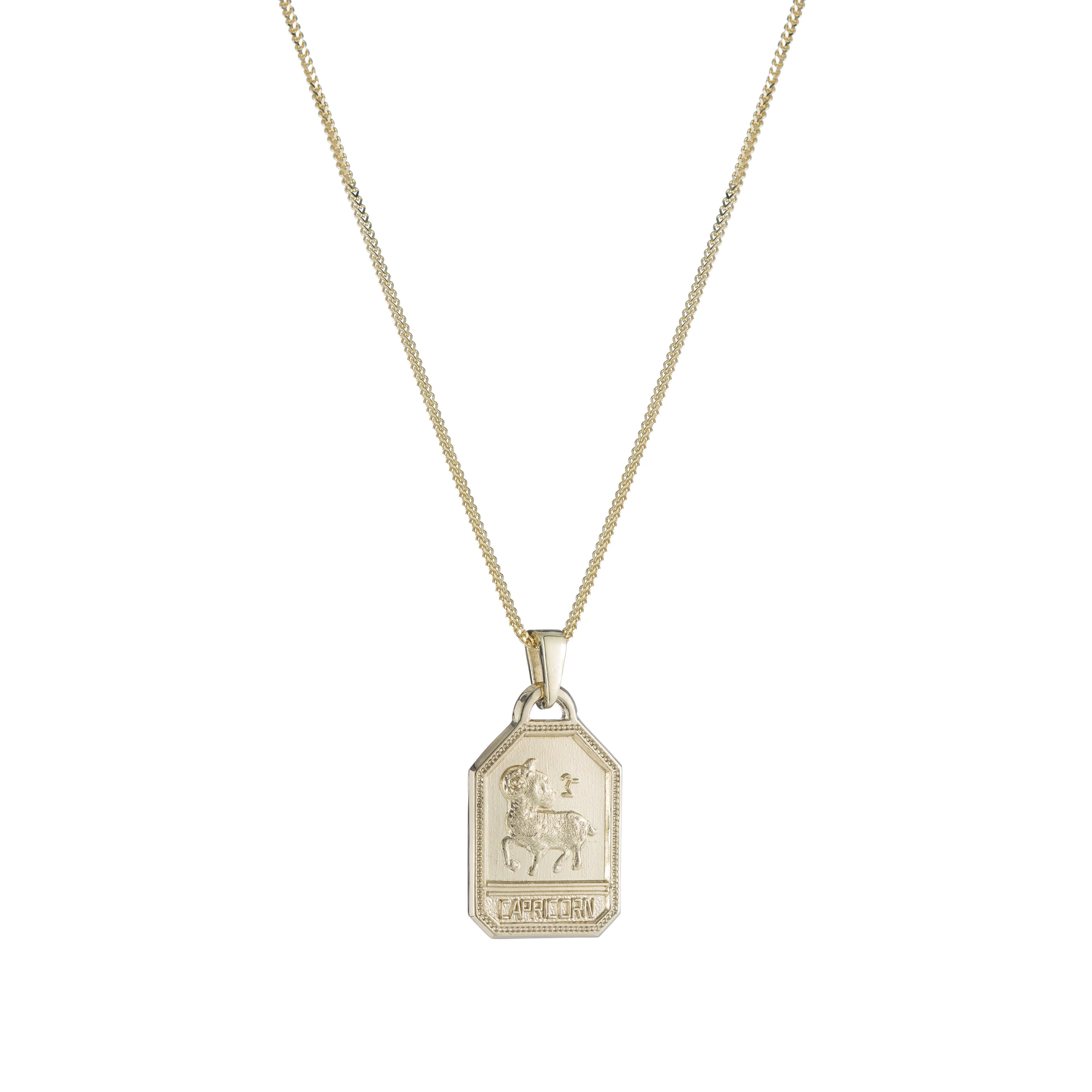 Zodiac Dog Tag Necklace | Ariel Gordon Jewelry