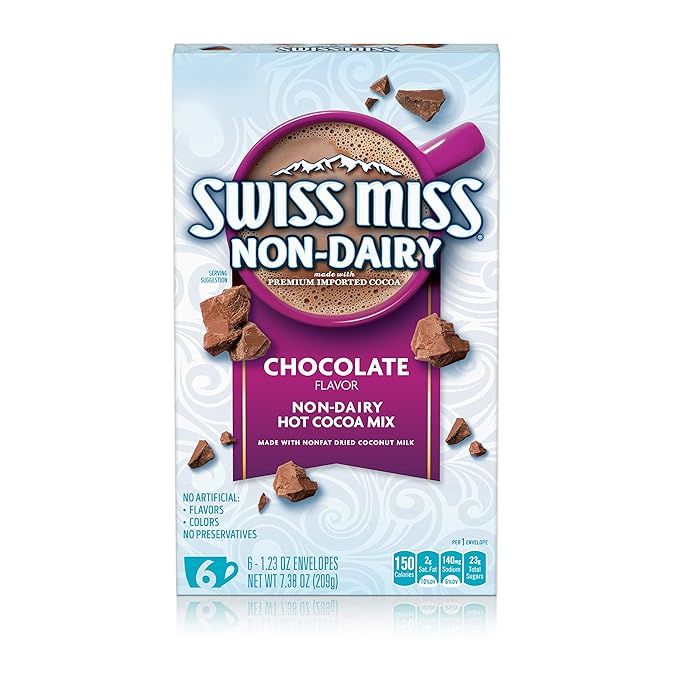 Swiss Miss Non-Dairy Chocolate Flavored Hot Cocoa Mix, 1.23 oz. 6-Count | Amazon (US)