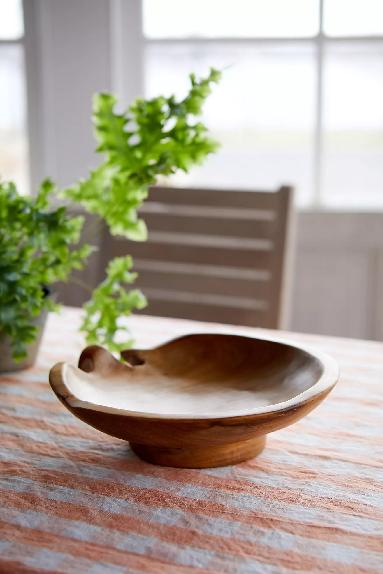 Footed Teak Root Serving Bowl | Anthropologie (US)