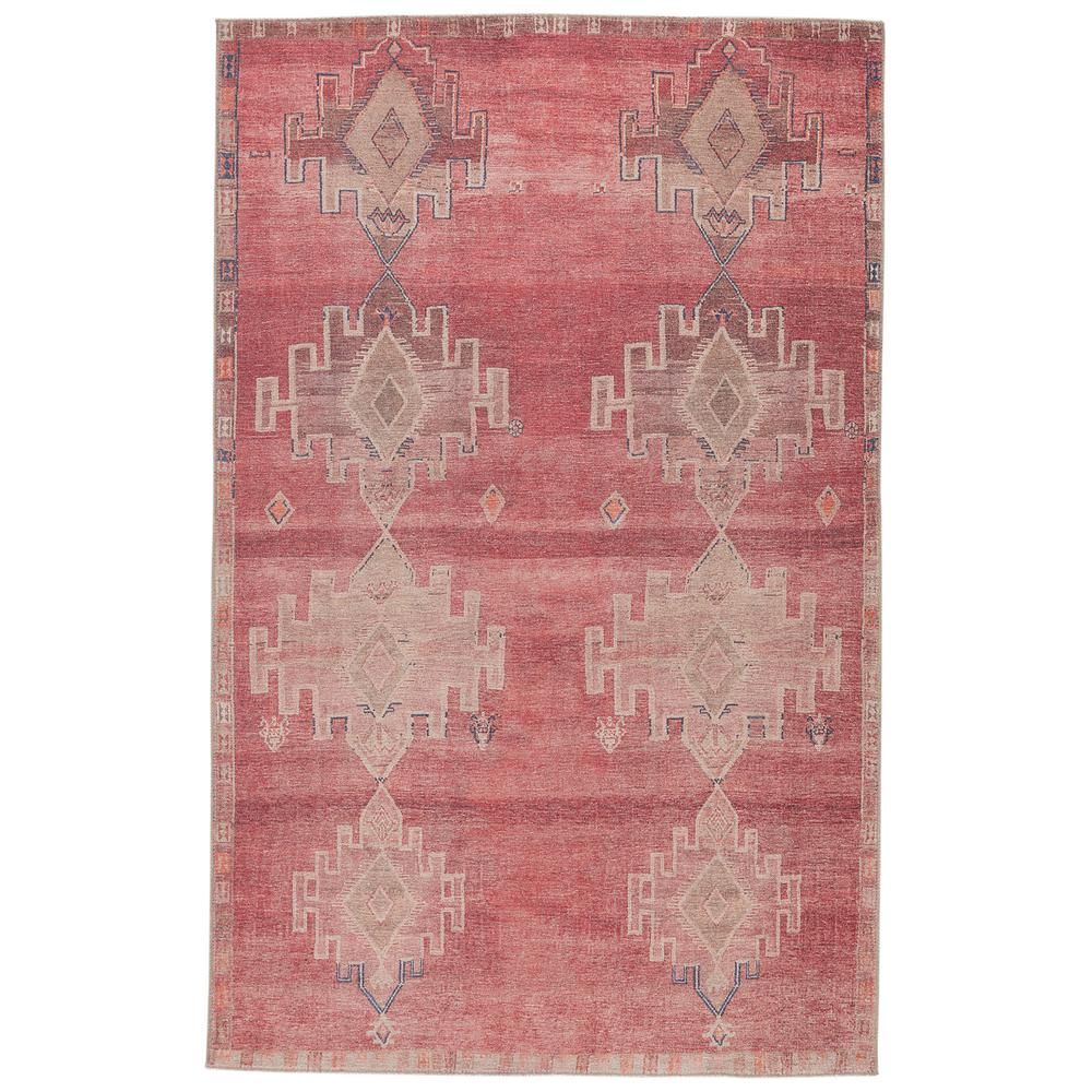 VIBE BY JAIPUR LIVING Evadne Pink/Blue 7 ft. 6 in. x 9 ft. 6 in. Medallion Area Rug | The Home Depot