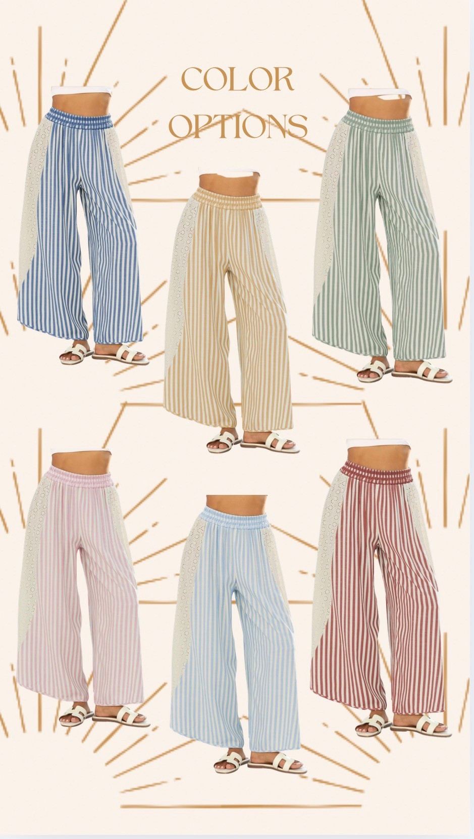 The outfit hack I use when I want easy, but cute: I start with printed pants, crisp tee or tank, comfy shoes & simple jewelry or try a printed romper. 

Casual, effortless & elevated. Gives the “I didn’t try too hard, but still showed up” vibe.

Because getting dressed shouldn’t feel like a project… it should feel like a win. ✨

Effortless elevated everyday look, everyday outfit formula, printed pants for women, casual rompers for women, what to wear running errands, affordable chic outfits 

#amazon #stripes


#LTKOver40 #LTKootd #LTKgrwm