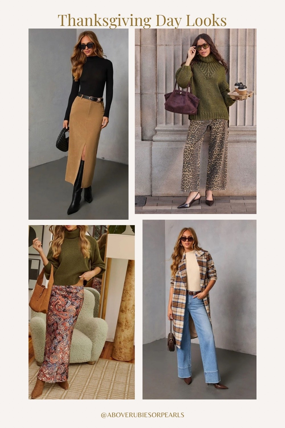 From corduroy and plaid to paisley and leopard — these are my versatile Thanksgiving outfit ideas for any kind of celebration 🍂
Think elevated textures, cozy knits, and timeless fall tones you can mix and match all season long.
Featuring my favorite pieces from VICI 🤎

#ThanksgivingStyle #FallFashionInspo #VICIGirl #LTKHolidayLooks #HolidayOutfitIdeas

#LTKSeasonal #LTKStyleTip #LTKHoliday