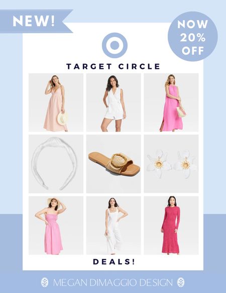 Score 20% OFF women’s apparel, jewelry, hair accessories and shoes when you clip the Target Circle coupon!! Including all of these new arrivals!! Love this pink striped dress and these new white rompers!! And this new sandal is made with memory foam so super comfy and these earrings remind me of designer ones!! 😍🙌🏻

#LTKStyleTip #LTKSaleAlert #LTKFindsUnder50