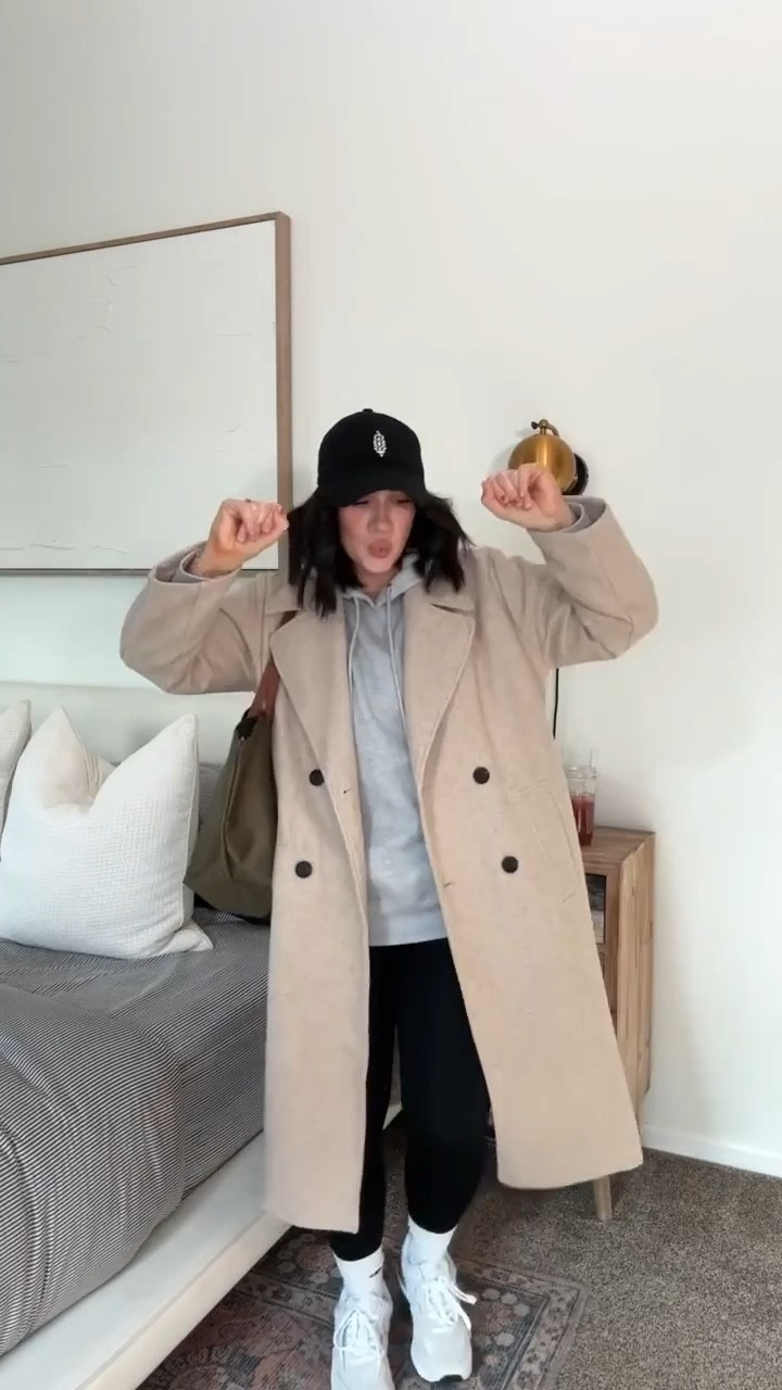 Chic cozy mom look for winter! Easy way to elevate everyday leggings to look a bit more put together! Perfect running errands outfit or school pickup/dropoff! Trench is a wool blend is so warm! 

Winter mom outfit
Comfy outfit 
Elevated mom 
Size 10, apple shape 

#LTKootd #LTKMidsize #LTKSeasonal