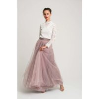 Long Tulle Skirts For Women, Pale Pink Skirt, Adult Tutu, Tulle Skirt Full Lenght, Wedding Overskirt | Etsy (US)