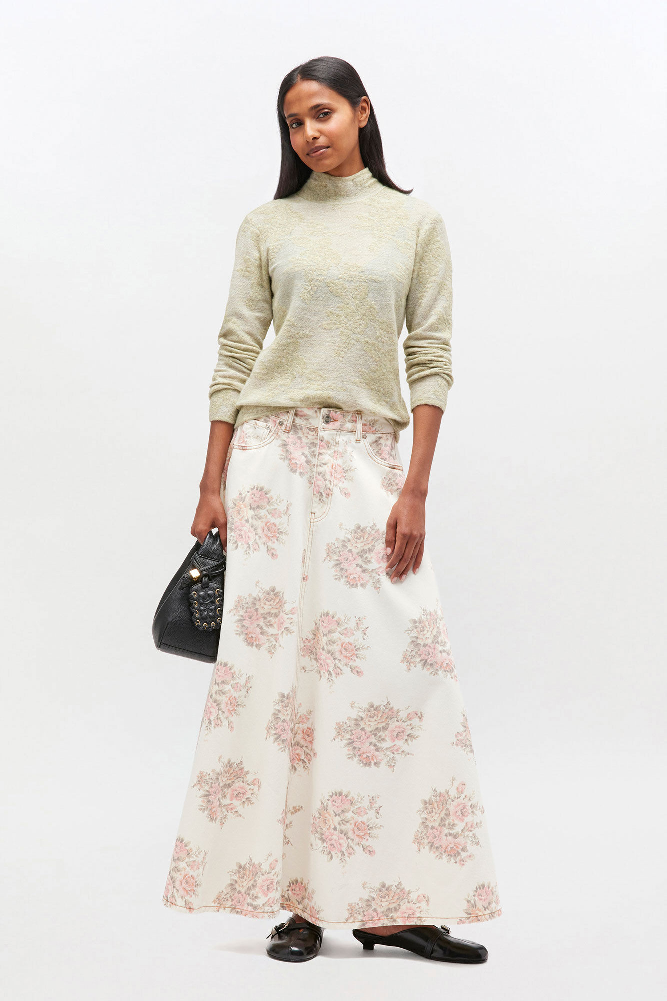 Floral Printed Maxi Skirt | Ganni