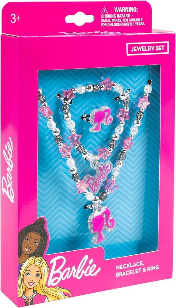 LUV HER Girls Jewelry Set - Dress up 3 Piece Toy Jewelry Box Set with Bead Necklace, Bracelet and... | Amazon (US)