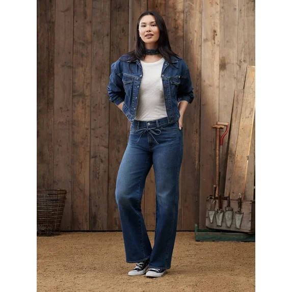 Levi Strauss Signature Women's and Women's Plus Vintage Belted Wide Leg, Sizes 2-16 | Walmart (US)
